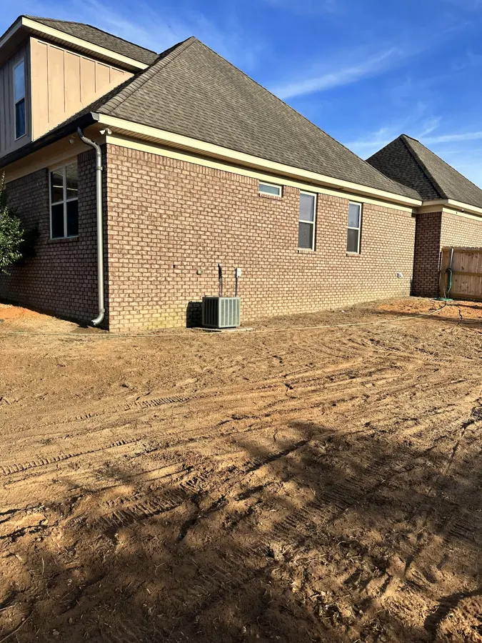 Graded yard ready for sod